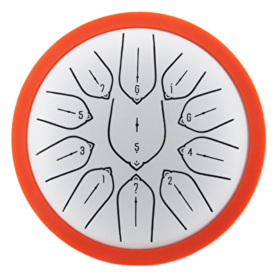 HLURU TWD11-6 WHITE - Harmonic Disc Tasarımlı 11 Notalı 6" D Majör White Tongue Drum